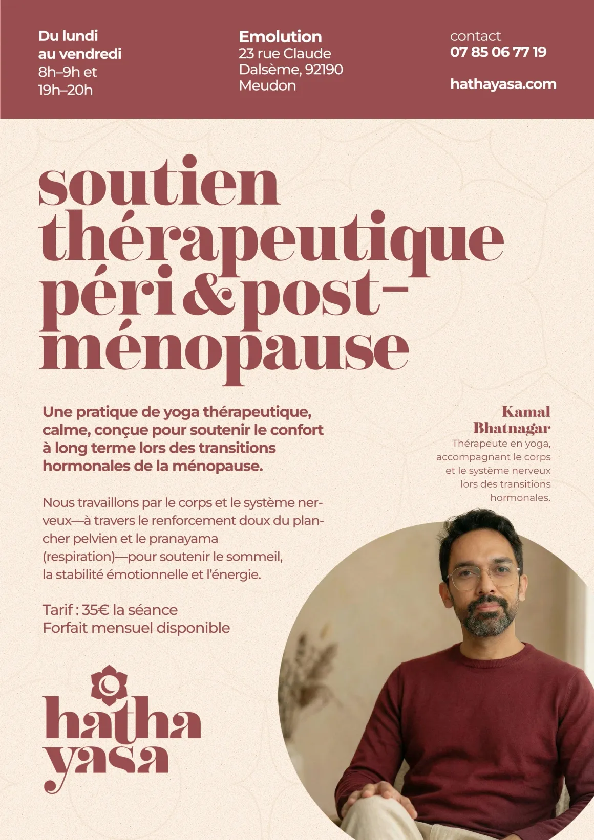 Therapeutic yoga support for menopause